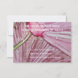 RSVP Response Card Türkis & Lavendel für Hochzeite Karte