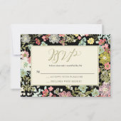 RSVP Response Cards für Hochzeitsszeiten im Blumen (Vorderseite)