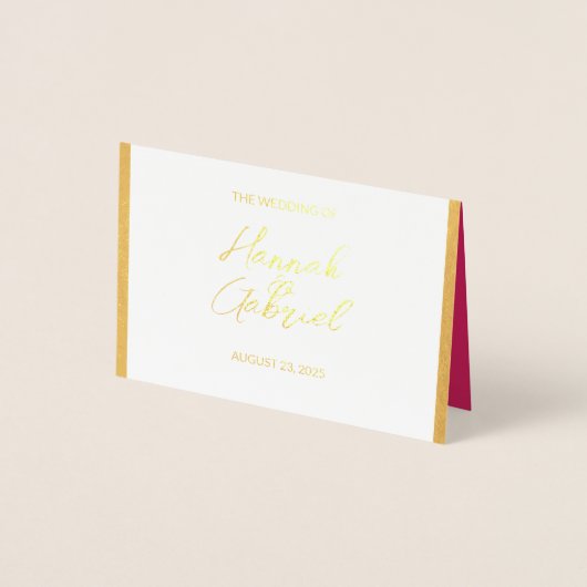 RSVP Response Foil Card für Hochzeiten Folienkarte (Vorderseite)