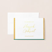 RSVP Response Foil Card für Hochzeiten Folienkarte (Vorderseite mit Umschlag)