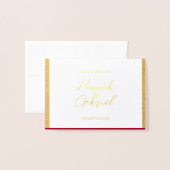 RSVP Response Foil Card für Hochzeiten Folienkarte (Vorderseite mit Umschlag)