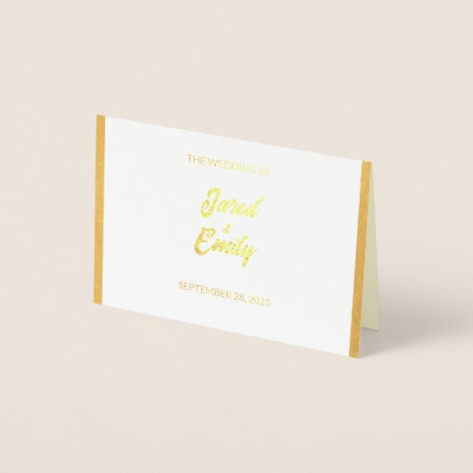 RSVP Response Foil Card für Hochzeiten Folienkarte (Vorderseite)
