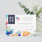 RSVP Response-Karte für helle Wasserfarben Karte (Stehend Vorderseite)