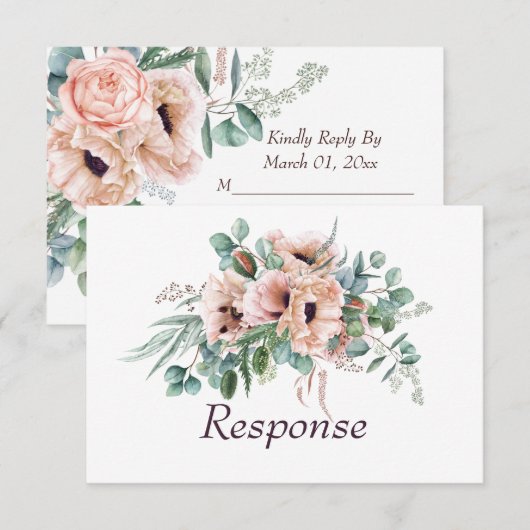 RSVP/Response RSVP Karte (Vorne/Hinten)