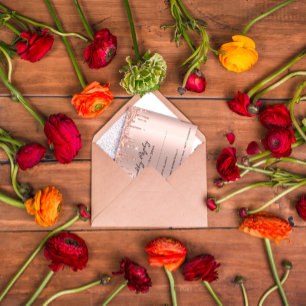 RSVP Rose Drips Glitter Bridal Shower Wedding