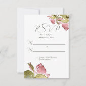 RSVP-Rose für Hochzeiten weich rosa RSVP Karte (Vorderseite)