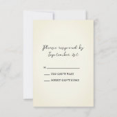 RSVP Round Hay Bales Farm Wedding Karte (Rückseite)