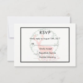 RSVP Rustic Botanical Watercolor Wedding