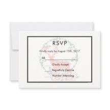 RSVP Rustic Botanical Watercolor Wedding