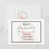 RSVP Rustic Botanical Watercolor Wedding Karte (Vorne/Hinten)