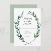 RSVP Sage Green Laurel Wreath Olive Leaf Zweigstel (Vorne/Hinten)