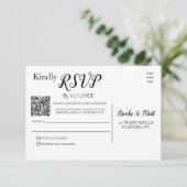 RSVP scannen Sie den QR-Code oder senden Sie die A Karte (Stehend Vorderseite)