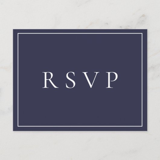 RSVP Song Request for Navy Blue Botanical Wedding Einladungspostkarte (Vorderseite)