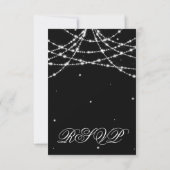 RSVP Sparkling String Black Karte (Rückseite)