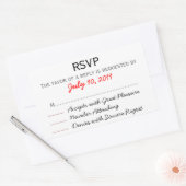 RSVP-Sticker für Hochzeiten Rechteckiger Aufkleber (Umschlag)
