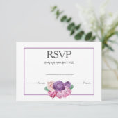 RSVP (Ultra violet und rosa Rosen) (Stehend Vorderseite)