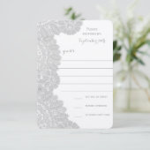 RSVP Vintag Lace Wedding Karte (Stehend Vorderseite)