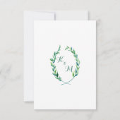 RSVP w Menu Laurel Wreath Olive Leaf Branch Modern (Rückseite)