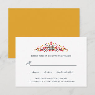 RSVP - WAHL DER russischen Folk Art WEDING Karte