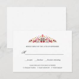 RSVP - WAHL DER russischen Folk Art WEDING Karte