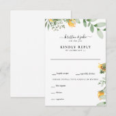 RSVP (Watercolor Sunflower & Foliage Wedage) Karte (Vorne/Hinten)