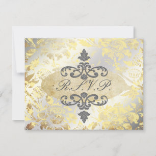 RSVPs alter Rose erfordern 12x18 Hochzeitseinladun RSVP Karte