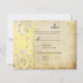 RSVPs alter Rose erfordern 12x18 Hochzeitseinladun RSVP Karte (Rückseite)