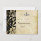 RSVPs alter Rose erfordern 12x18 Hochzeitseinladun RSVP Karte (Rückseite)