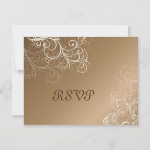 RSVPs für Kupfer/Perl-Wirbel erfordern 12x18-Einla RSVP Karte