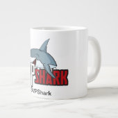 RSVPShark Kaffee-Tasse Jumbo-Tasse (Vorderseite Rechts)