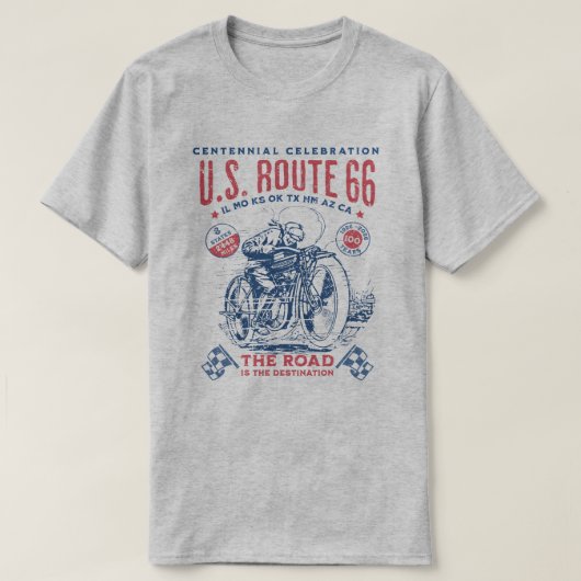 RT 66 Centennial Tee - Vintage Moto (Design vorne)