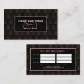 rt Deko Rose Gold Monogram Makeust Artist Terminkarte (Vorne/Hinten)