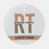 RT-Geschenk für den Atemtherapeuten Ornament Aus Glas (Vorderseite)