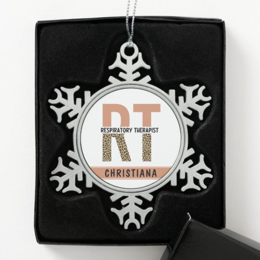 RT-Geschenk für den Atemtherapeuten Schneeflocken Zinn-Ornament (Box)