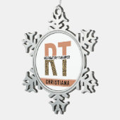 RT-Geschenk für den Atemtherapeuten Schneeflocken Zinn-Ornament (Rechts)