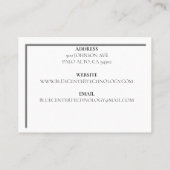 RT-Informationstechnologie mit weißer Tastatur Visitenkarte (Rückseite)