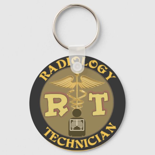 RT RADIOLOGY TECHNICIAN BADGE - LOGO SCHLÜSSELANHÄNGER (Vorderseite)