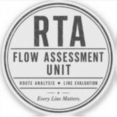RTA-Flow-Bewertungseinheit Aufkleber (Vorderseite)