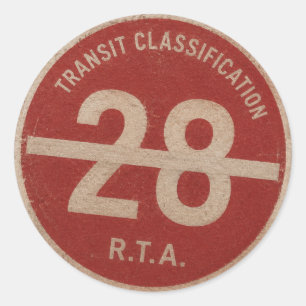 RTA-Klasse 28 Transit eingeschränkt Runder Aufkleber