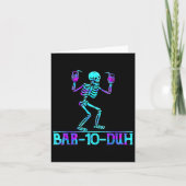 Rtender Halloween R 10 Duh Skeleton Drinking Costu Karte (Vorderseite)
