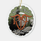 RTF-Logo und Mission-Erklärung Keramik Ornament (Links)