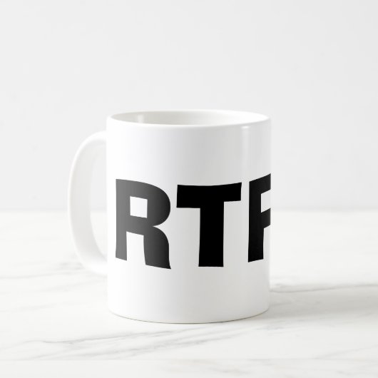 RTFM KAFFEETASSE (Vorderseite Links)