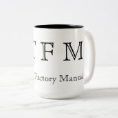 RTFM - Lesen Sie das Fabrik-Handbuch Zweifarbige Tasse (VorderseiteRechts)