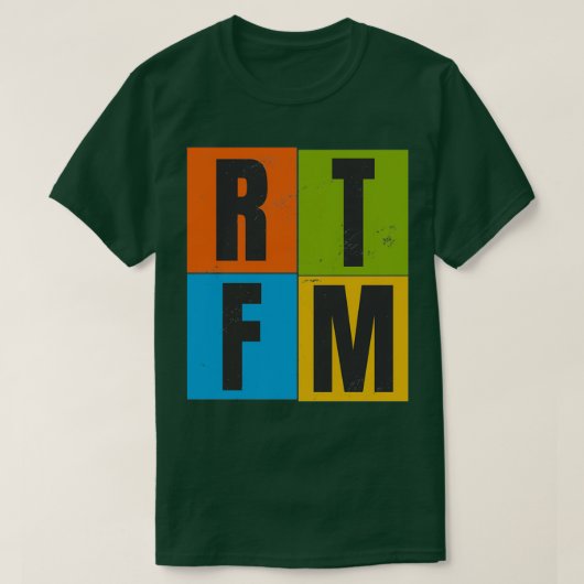 RTFM liest FKIN-Handbuch T-Shirt (Design vorne)