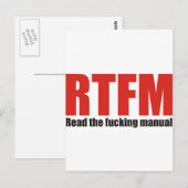 RTFM POSTKARTE (Vorne/Hinten)
