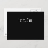 RTFM POSTKARTE (Vorne/Hinten)