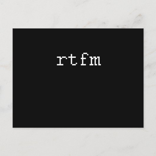 RTFM POSTKARTE (Vorderseite)