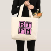 RTFM Read The #$%%^ Manual Internet Slang Akronym Jumbo Stoffbeutel (Vorderseite (Produkt))