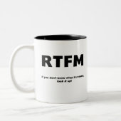 RTFM ZWEIFARBIGE TASSE (Links)