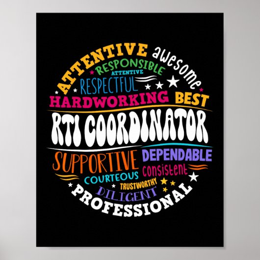 RTI-Koordinator Interventionslehrer Schulteam S Poster (Vorne)